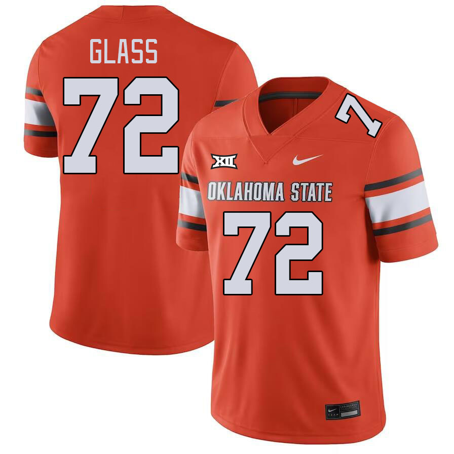 Men #72 Isaia Glass Oklahoma State Cowboys College Football Jerseys Stitched-Orange